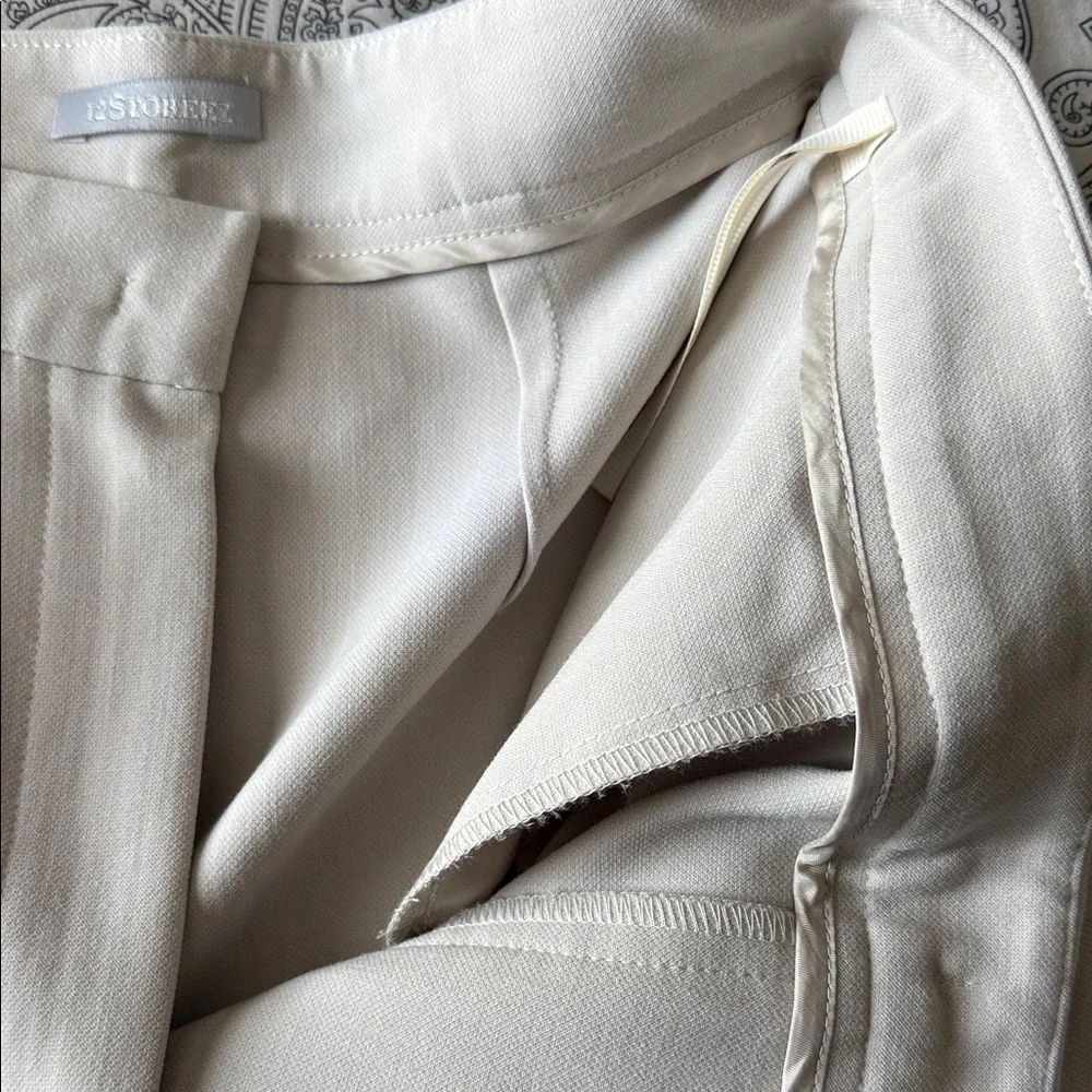 12STOREEZ Cream Pleated Trousers - Picture 6 of 10